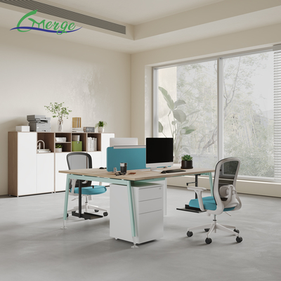 سعر جيد Wood Open Space Office Workstation Lockable Drawers and Customizable Options for Business Needs الانترنت